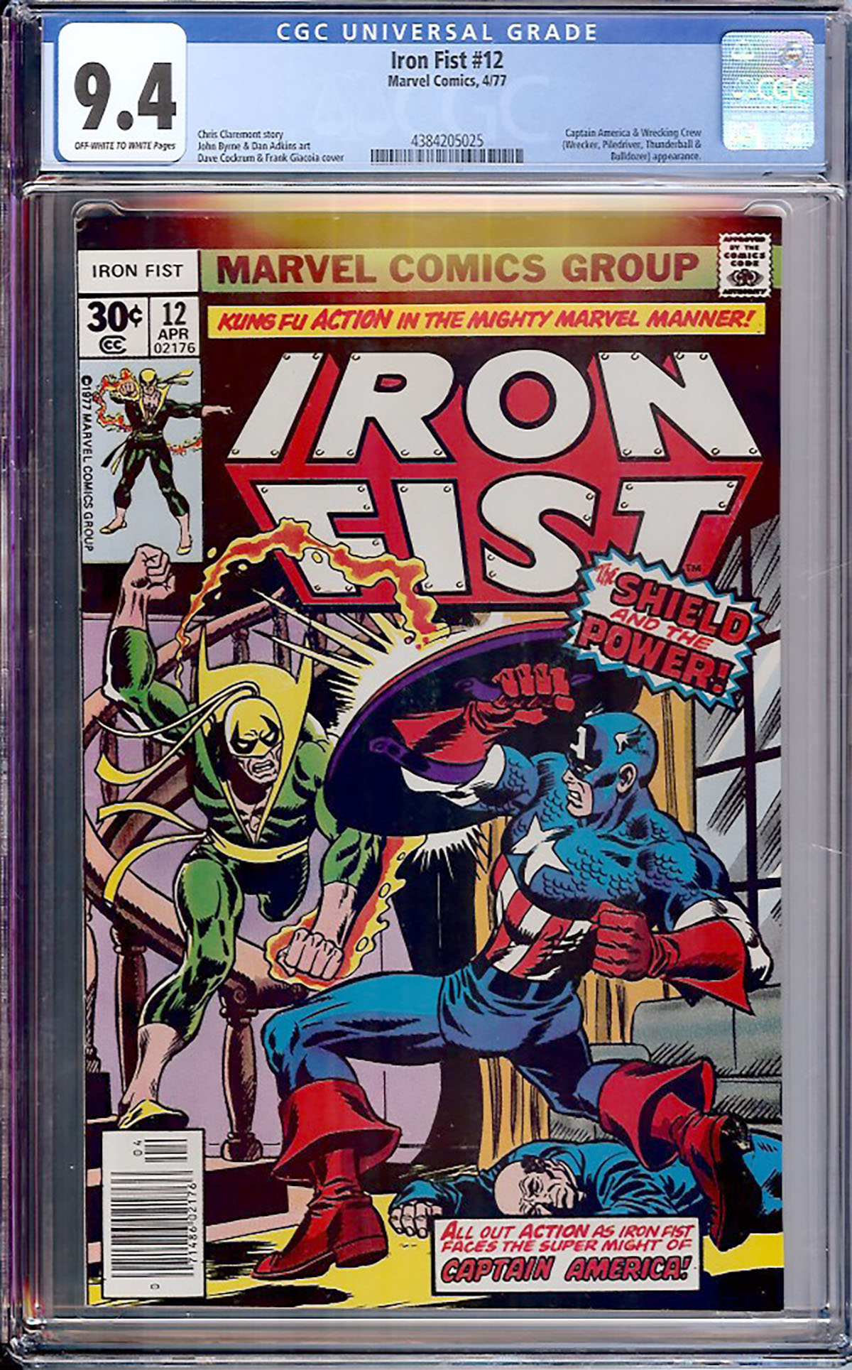 Iron Fist #12 CGC 9.4 ow/w