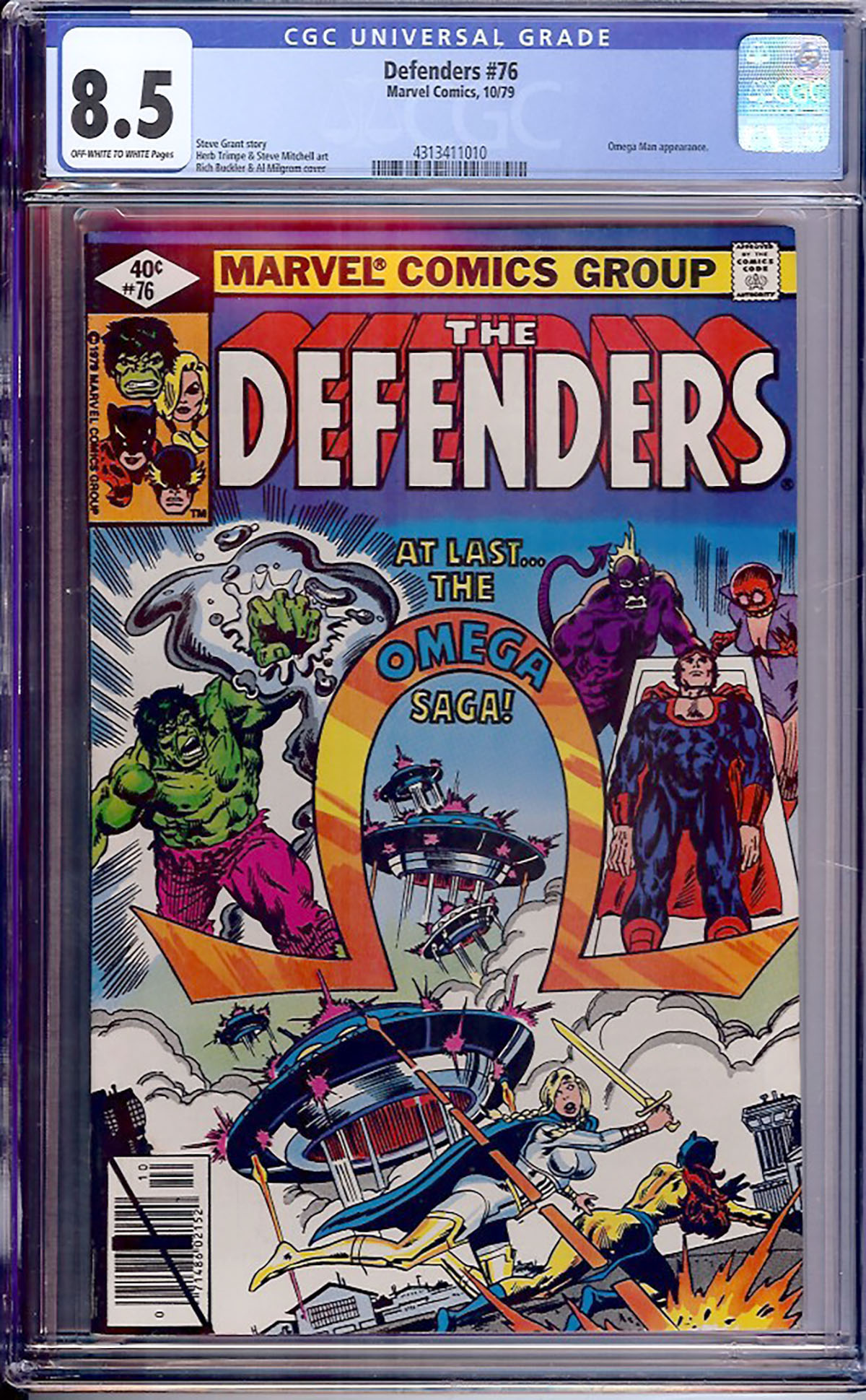 Defenders #76 CGC 8.5 ow/w
