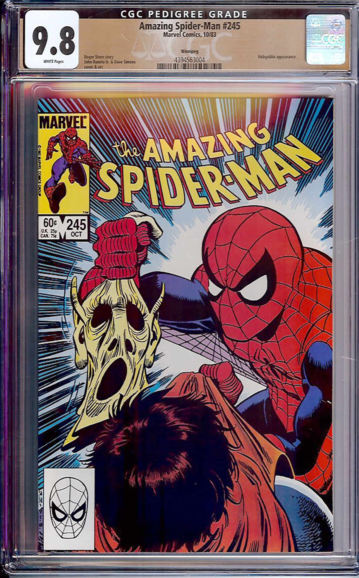 Amazing Spider-Man #245 CGC 9.8 w Winnipeg