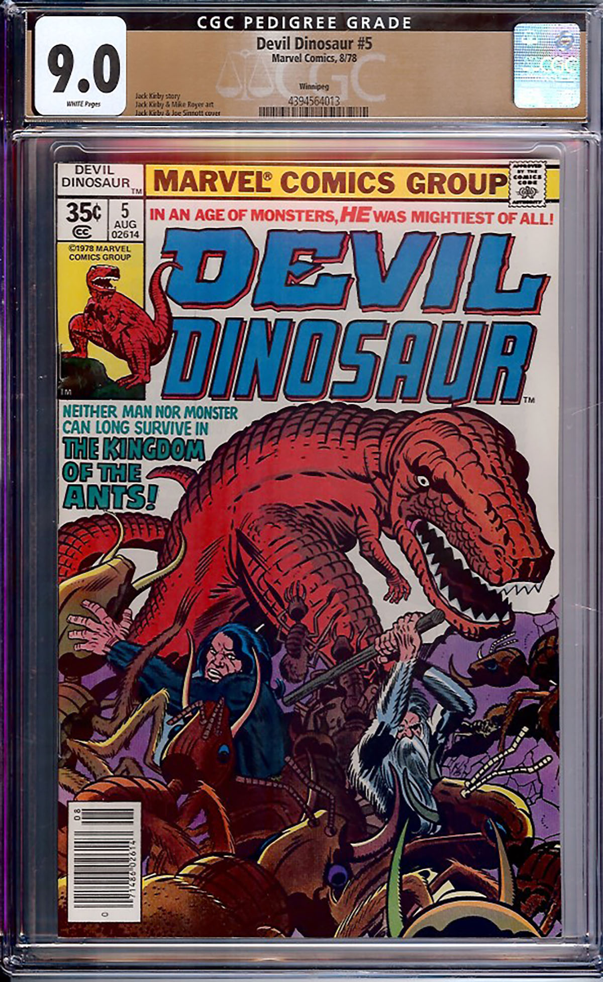 Devil Dinosaur #5 CGC 9.0 w Winnipeg