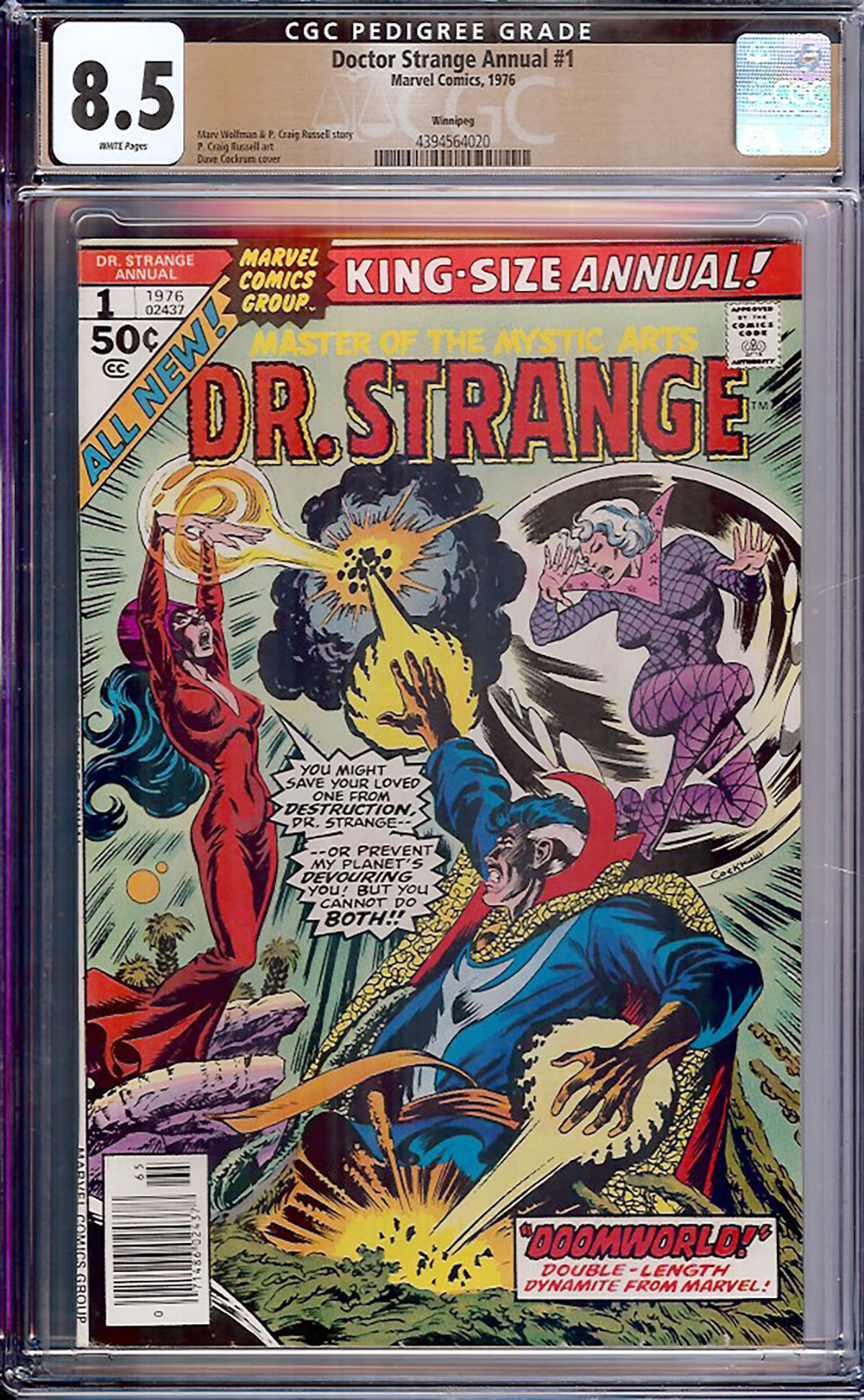 Doctor Strange Annual #1 CGC 8.5 w Winnipeg