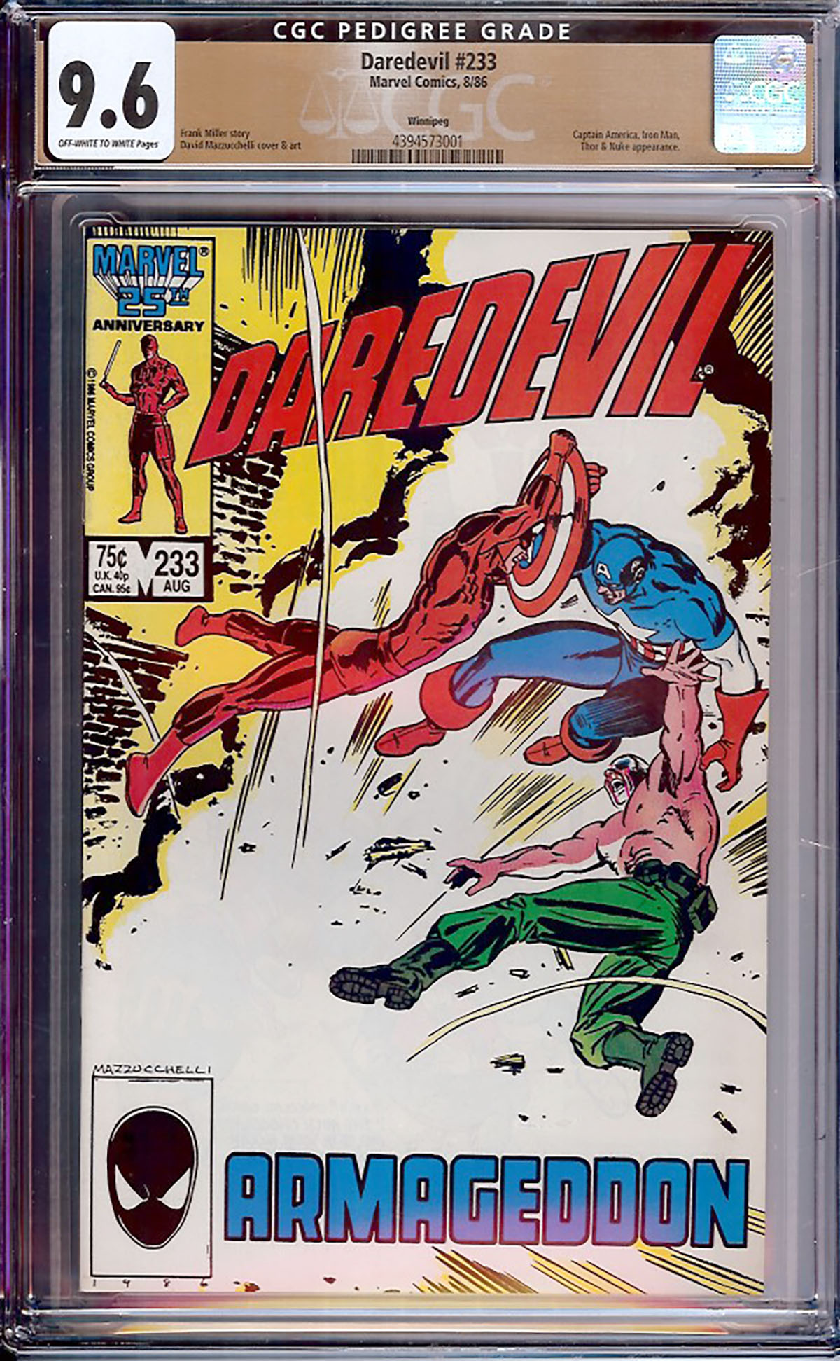 Daredevil #233 CGC 9.6 ow/w Winnipeg