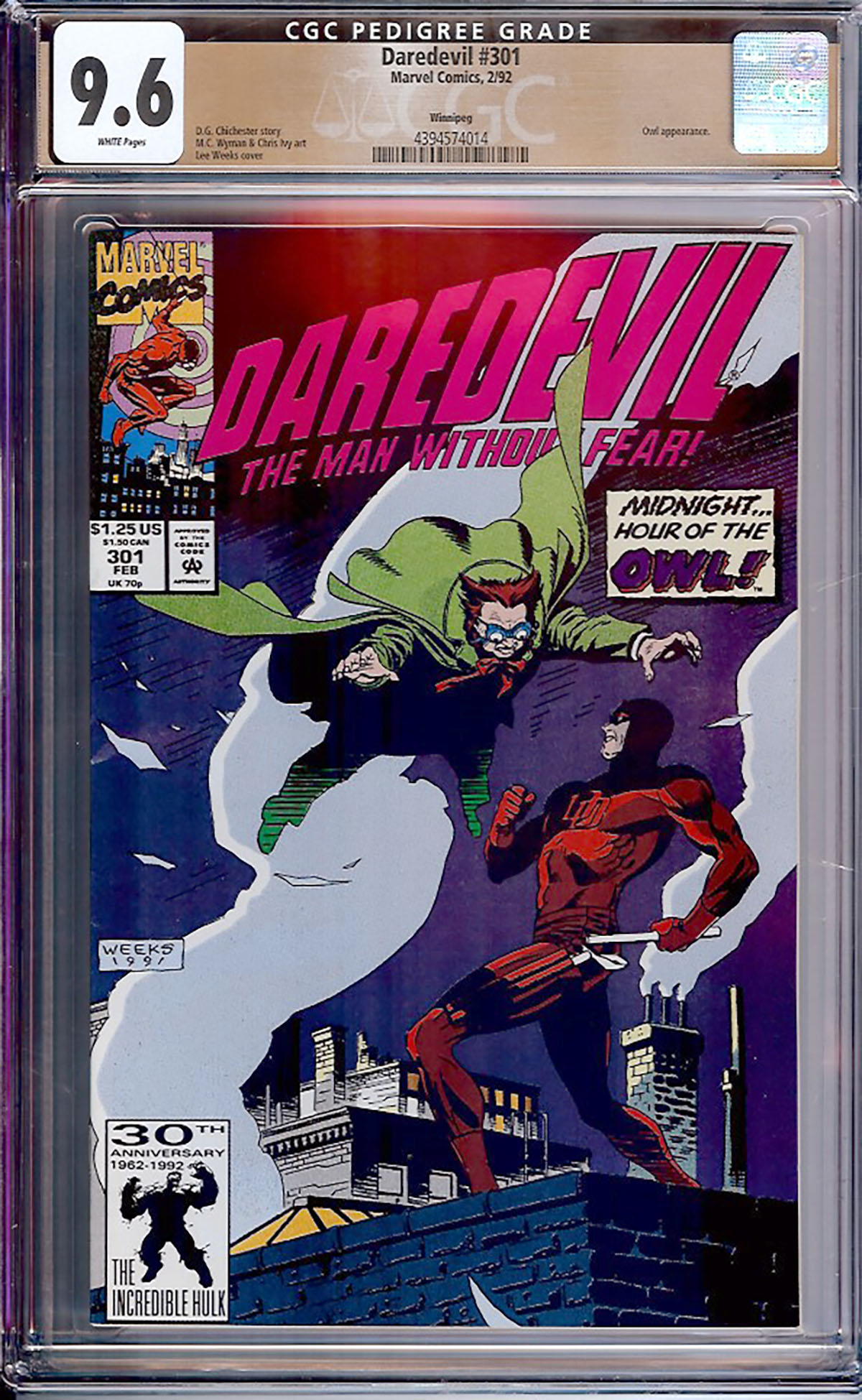 Daredevil #301 CGC 9.6 w Winnipeg