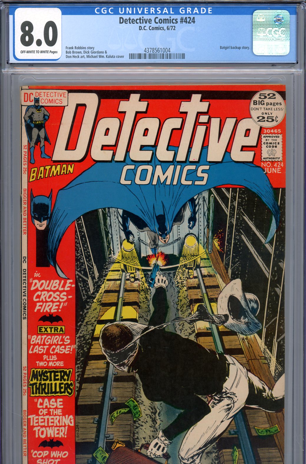 Detective Comics #424 CGC 8.0 ow/w