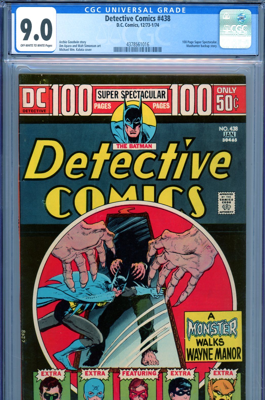 Detective Comics #438 CGC 9.0 ow/w