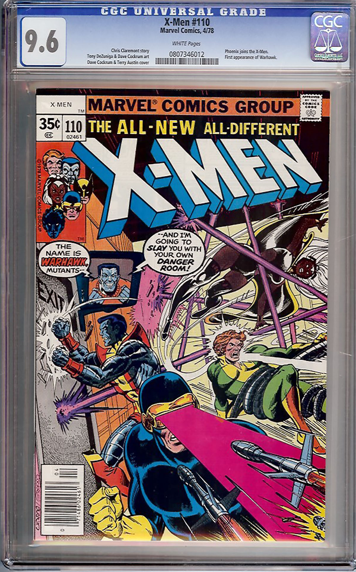 X-Men #110 CGC 9.6 w