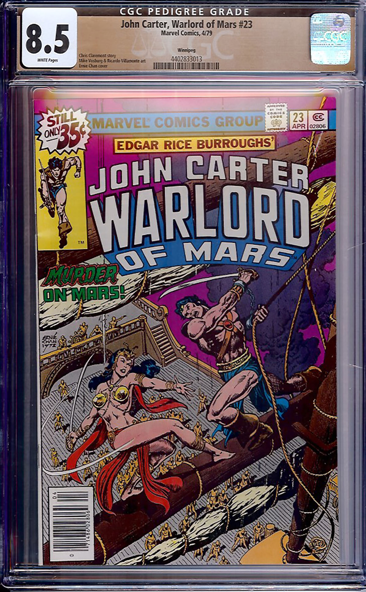 John Carter, Warlord of Mars #23 CGC 8.5 w Winnipeg