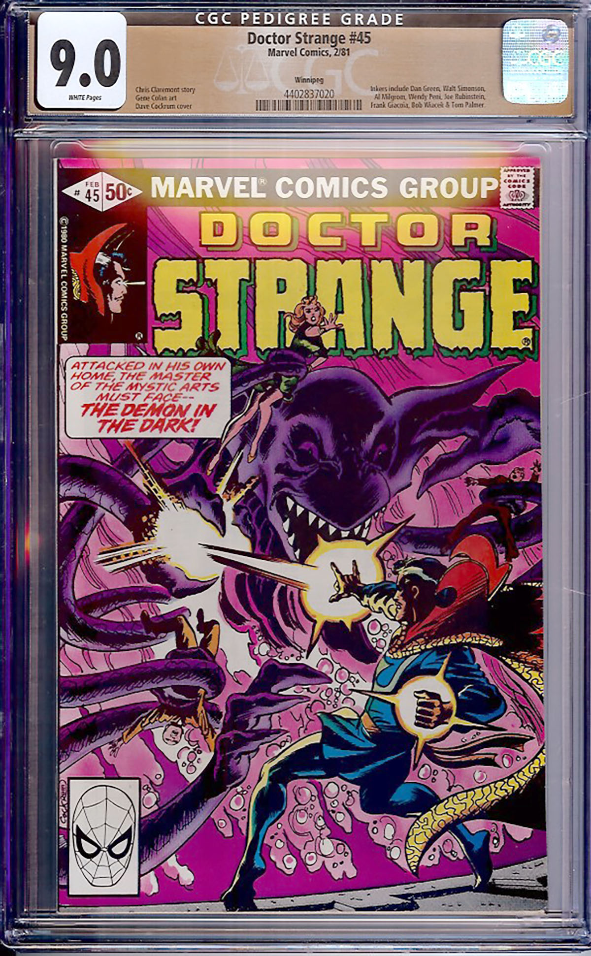Doctor Strange #45 CGC 9.0 w Winnipeg
