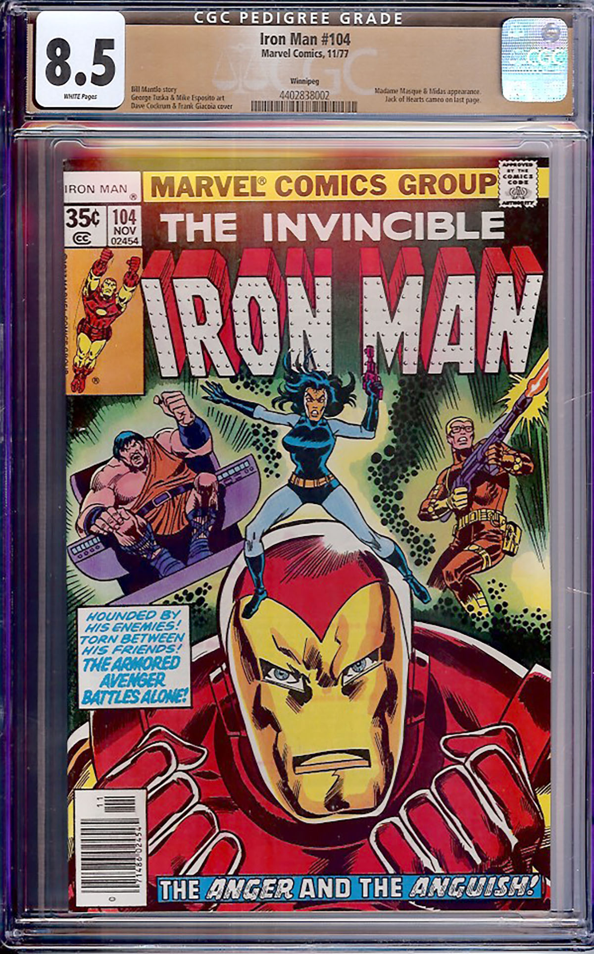 Iron Man #104 CGC 8.5 w Winnipeg