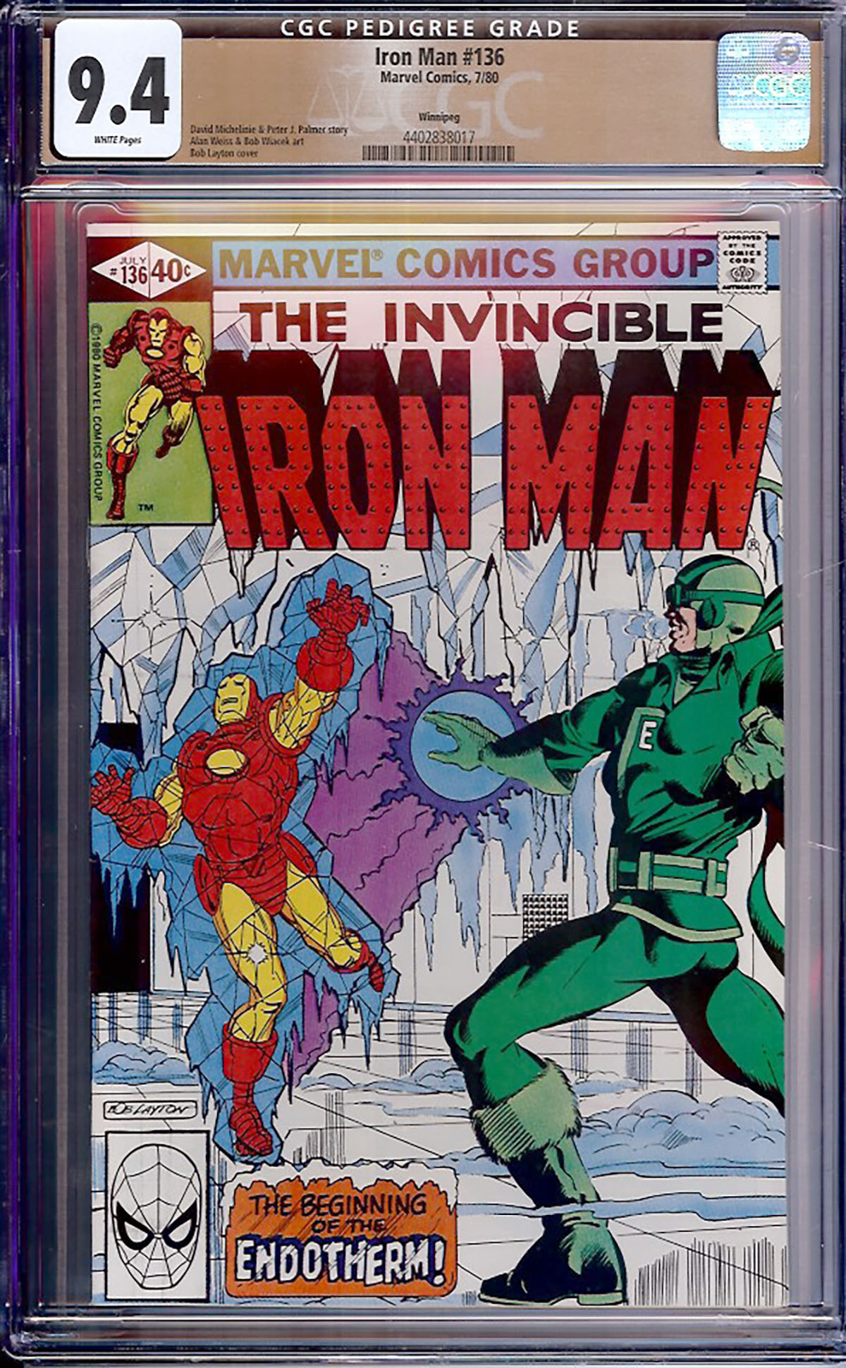 Iron Man #136 CGC 9.4 w Winnipeg