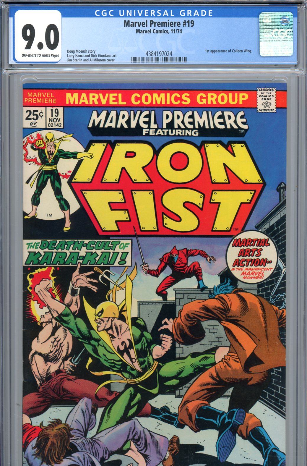 Marvel Premiere #19 CGC 9.0 ow/w