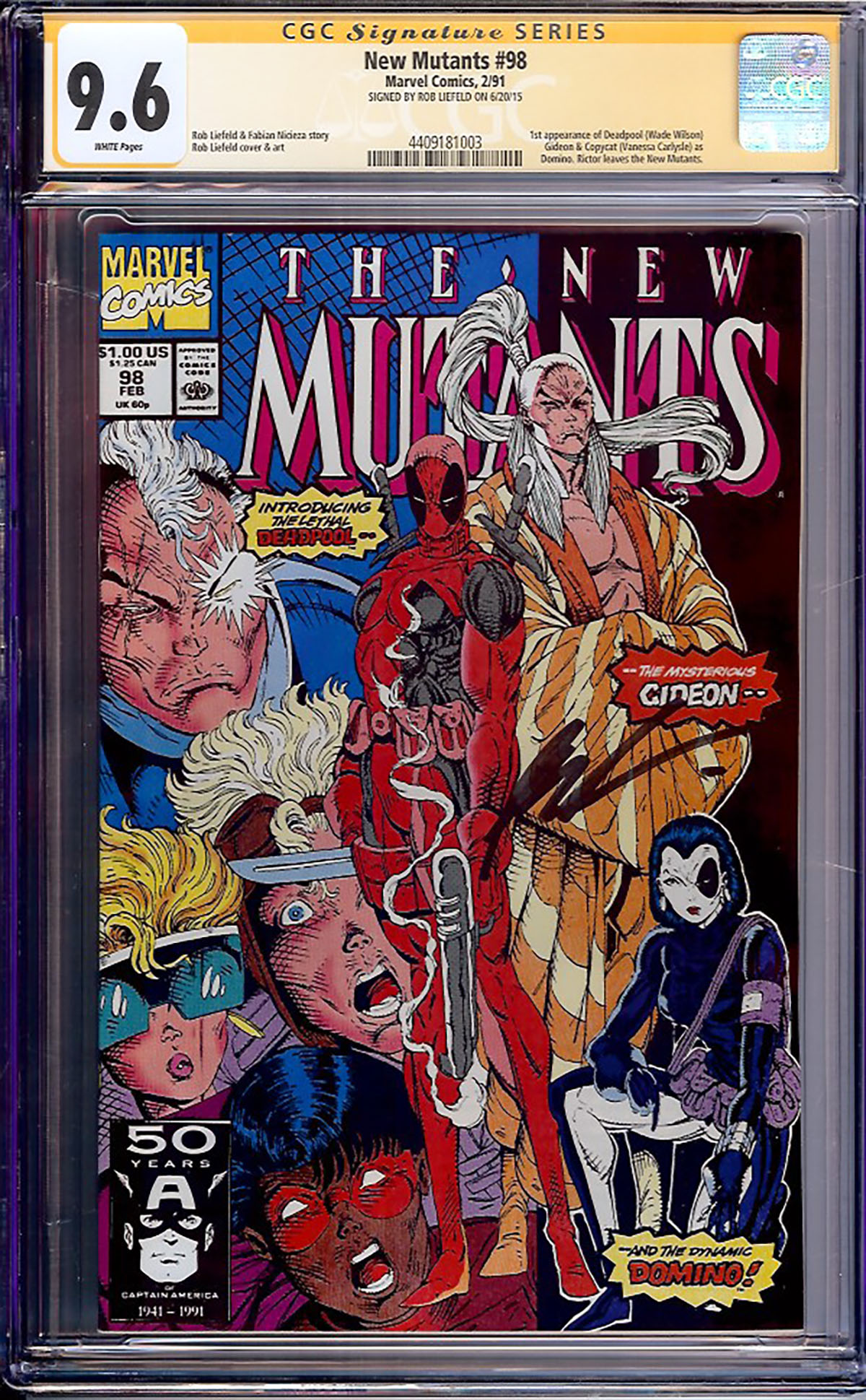 New Mutants #98 CGC 9.6 w CGC Signature SERIES