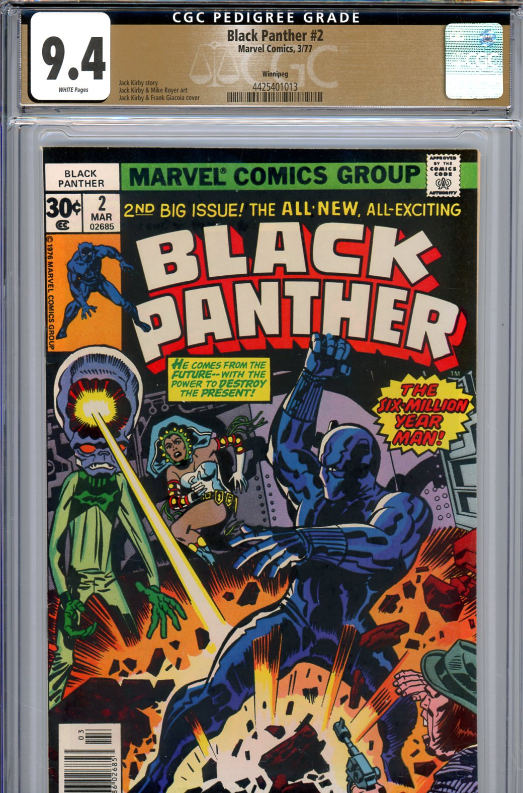 Black Panther #2 CGC 9.4 w Winnipeg