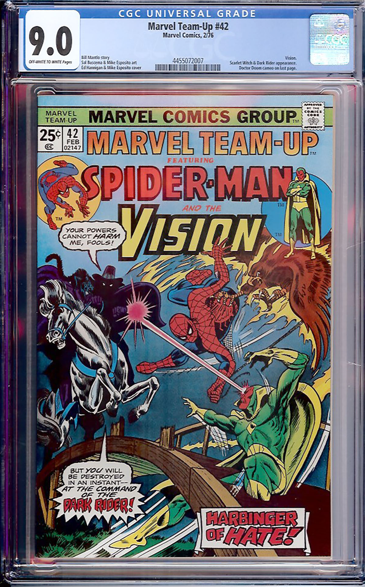 Marvel Team-Up #42 CGC 9.0 ow/w