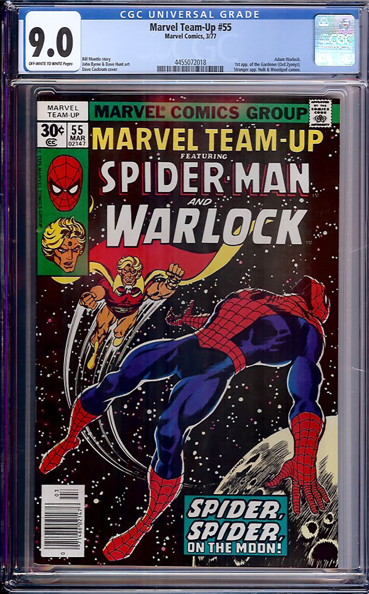 Marvel Team-Up #55 CGC 9.0 ow/w