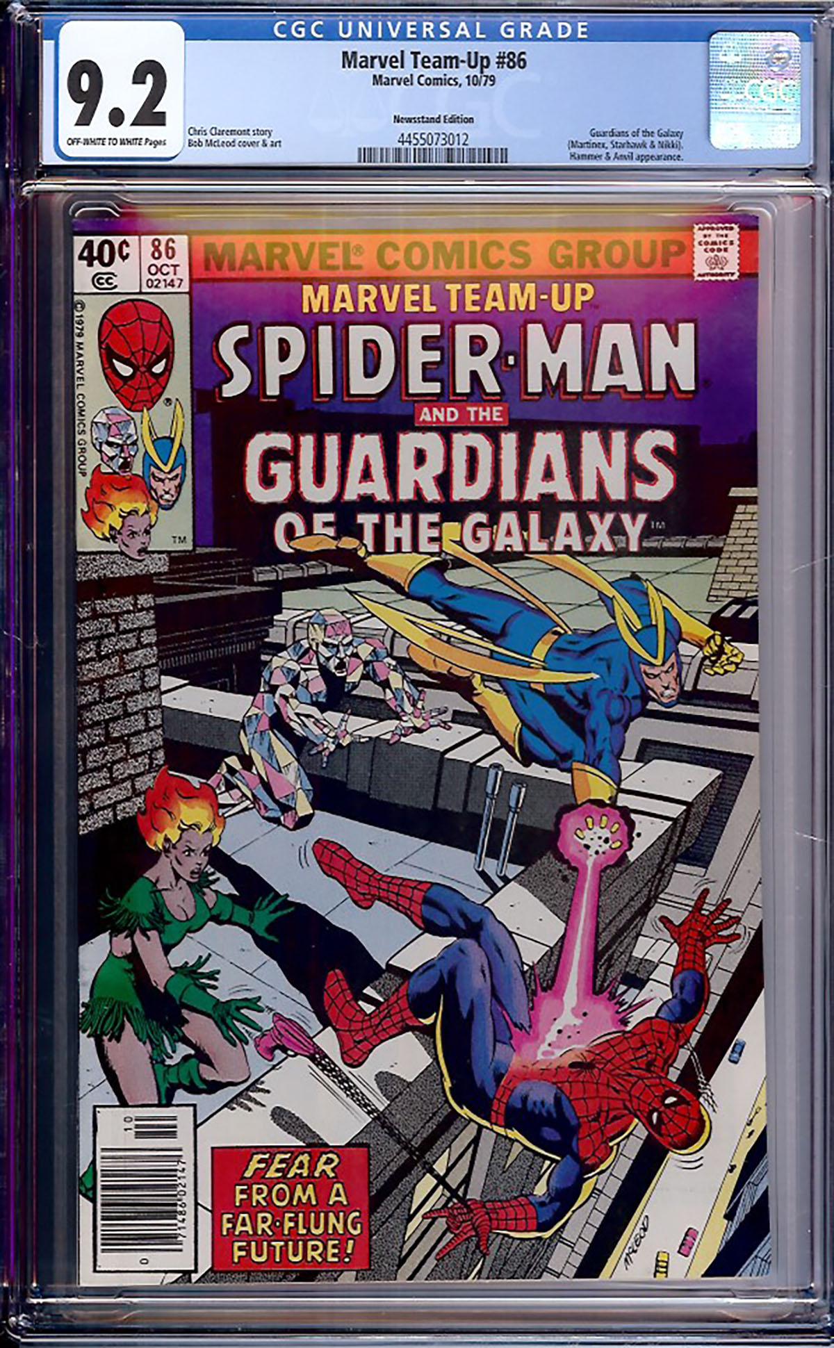 Marvel Team-Up #86 CGC 9.2 ow/w Newsstand Edition