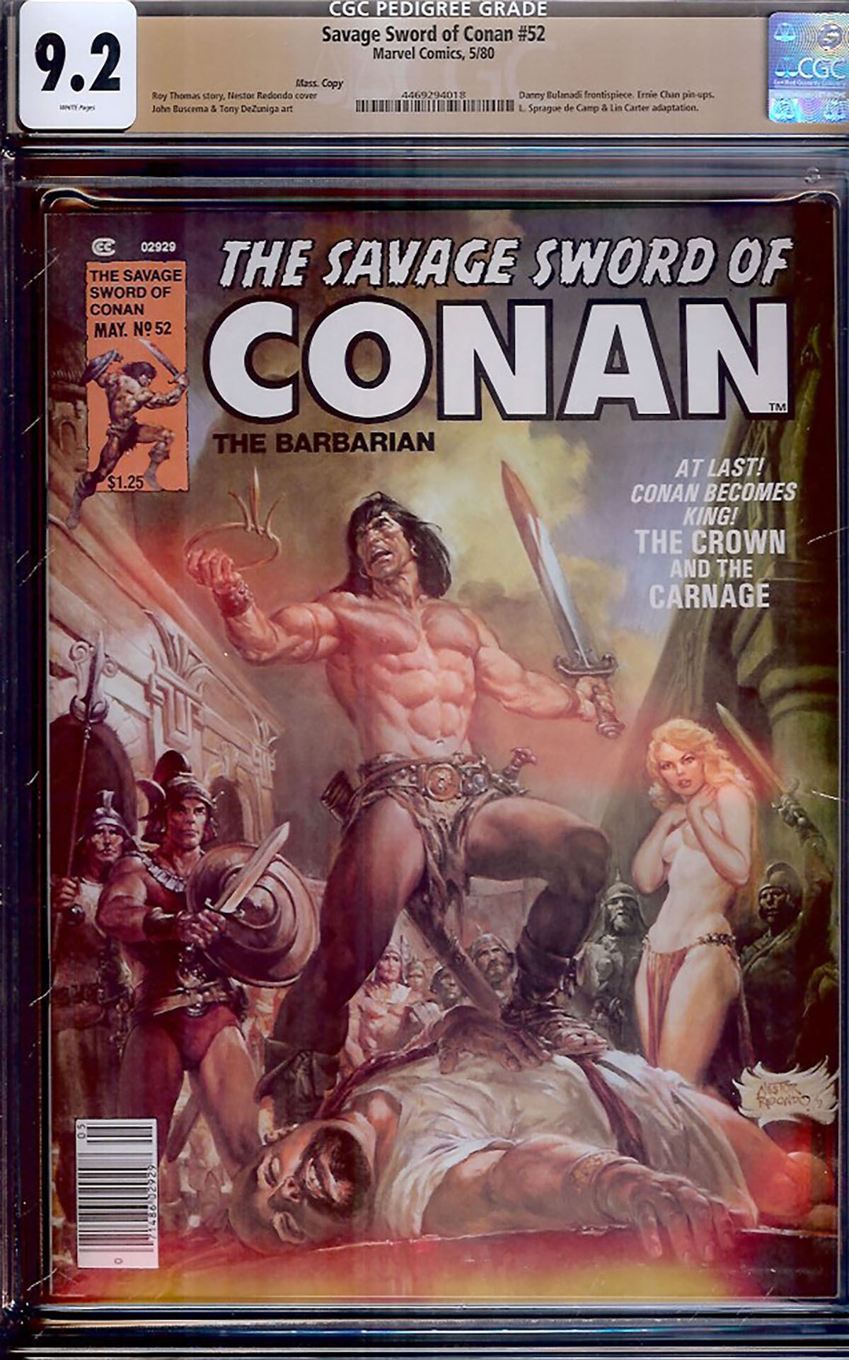 Savage Sword of Conan #52 CGC 9.2 w Mass. Copy