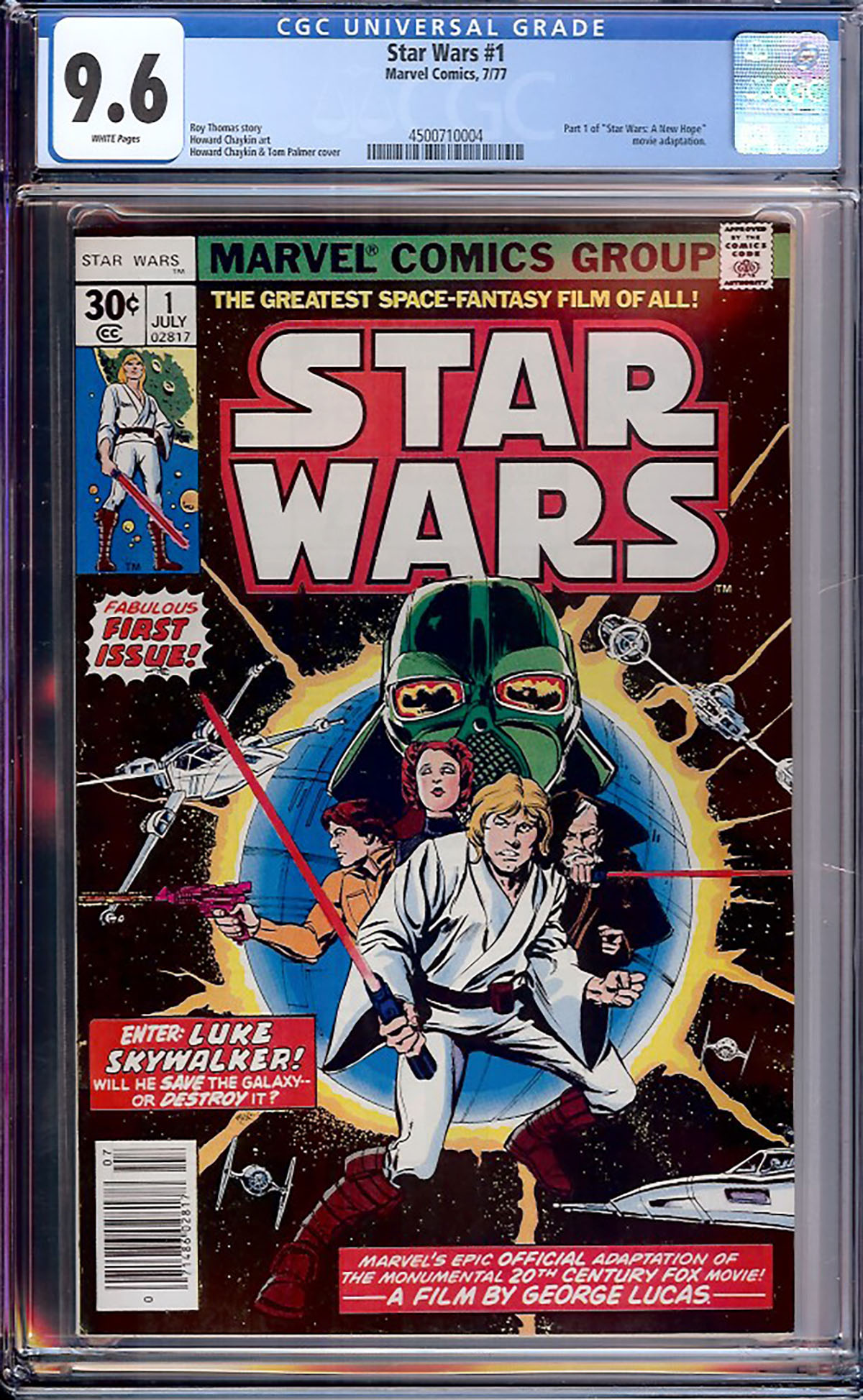 Star Wars #1 CGC 9.6 w