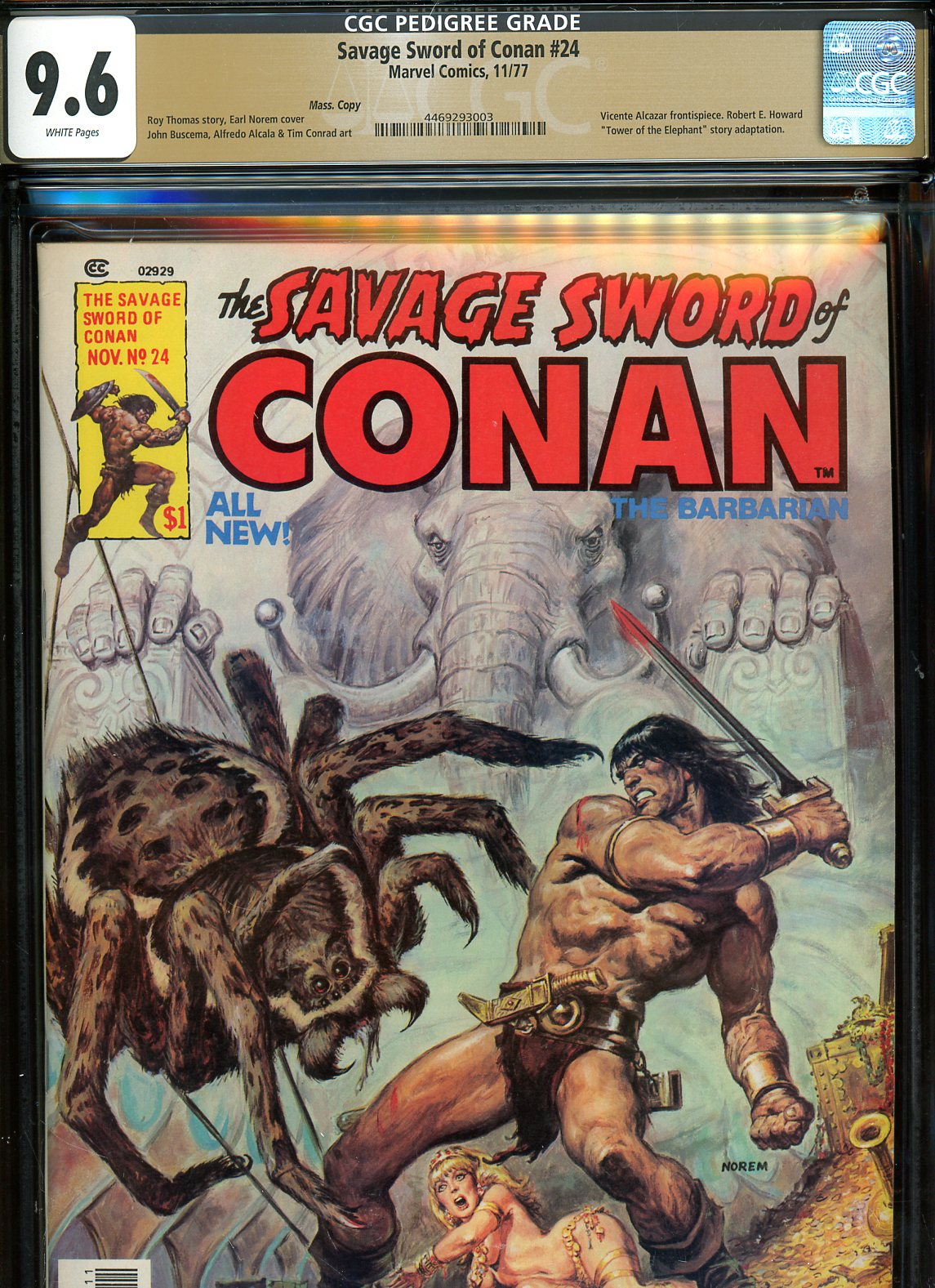 Savage Sword of Conan #24 CGC 9.6 w Mass. Copy
