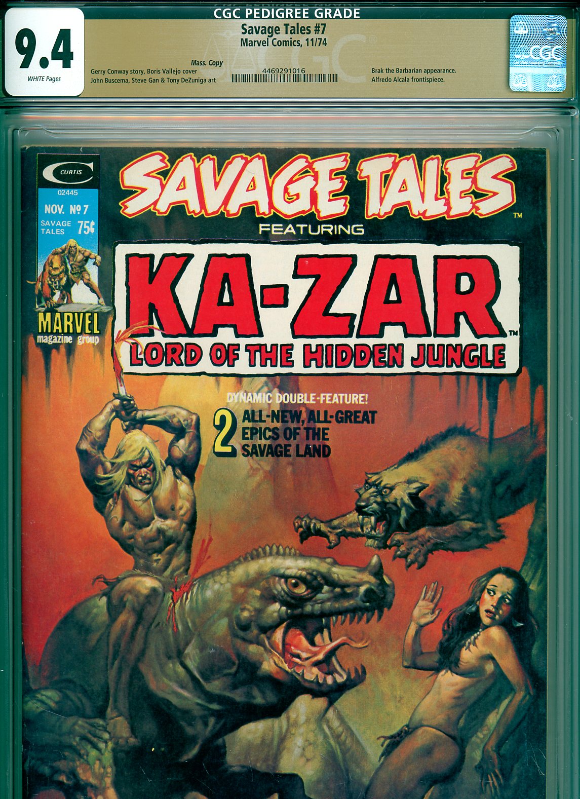 Savage Tales #7 CGC 9.4 w