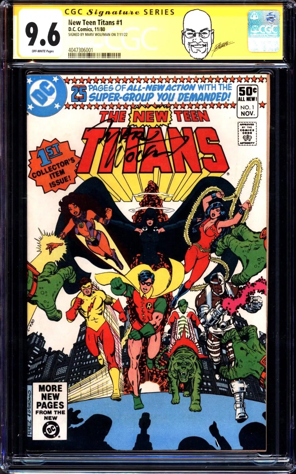 New Teen Titans #1 CGC 9.6 ow CGC Signature SERIES