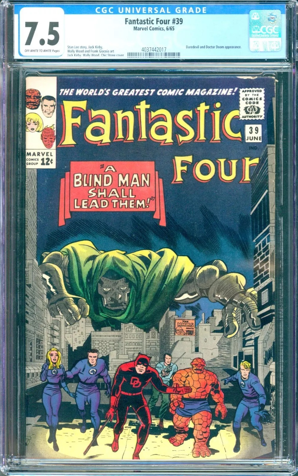 Fantastic Four #39 CGC 7.5 ow/w