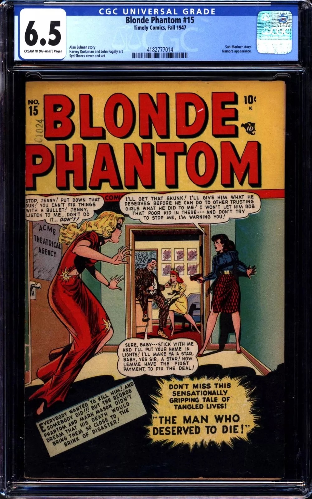 Blonde Phantom #15 CGC 6.5 cr/ow
