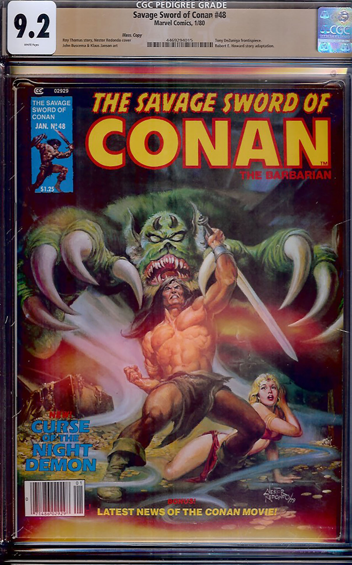Savage Sword of Conan #48 CGC 9.2 w Mass. Copy