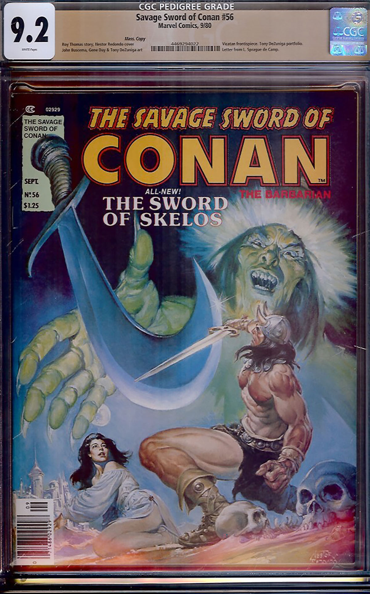 Savage Sword of Conan #56 CGC 9.2 w Mass. Copy