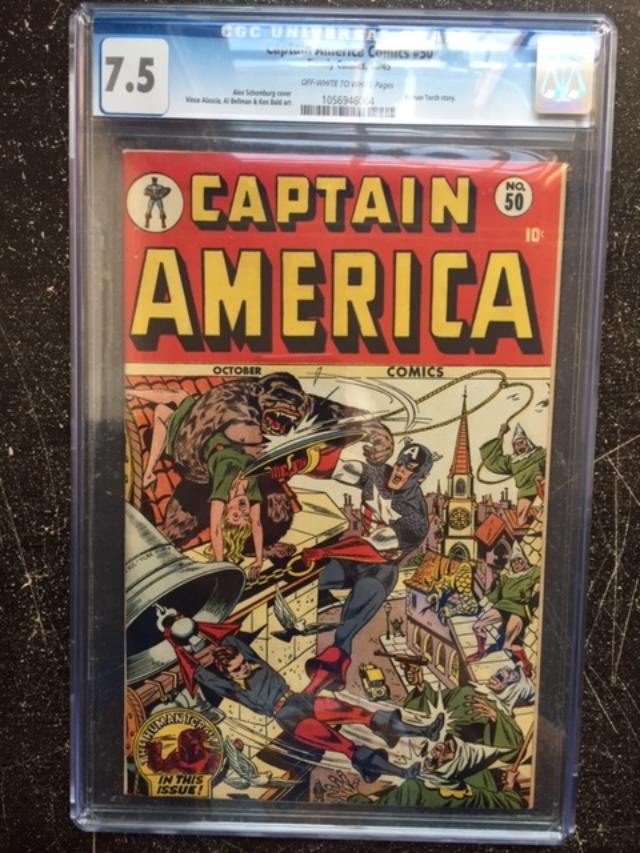 Captain America Comics #50 CGC 7.5 ow/w