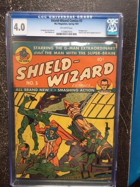 Shield-Wizard Comics #3 CGC 4.0 ow