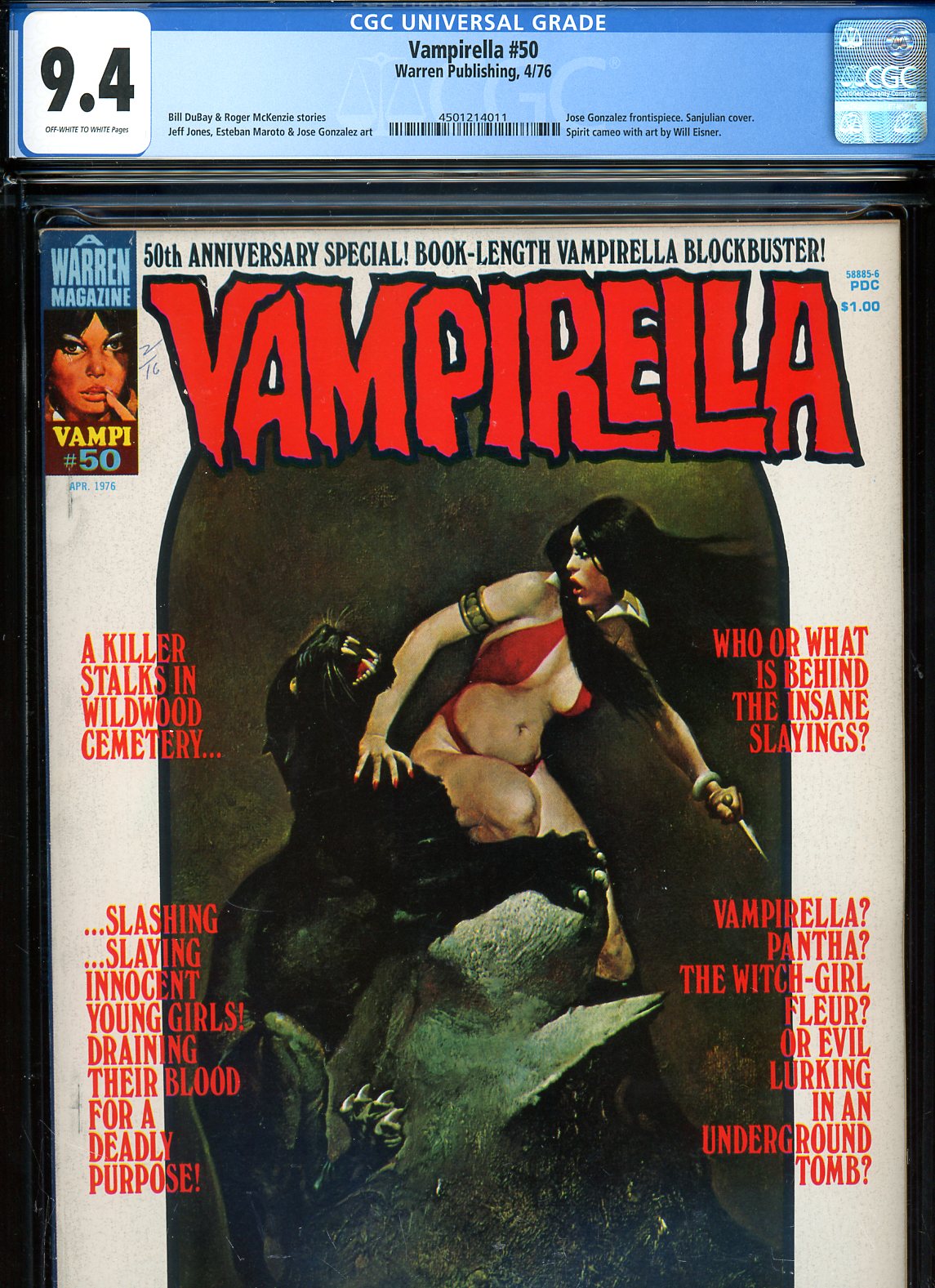 Vampirella #50 CGC 9.4 ow/w