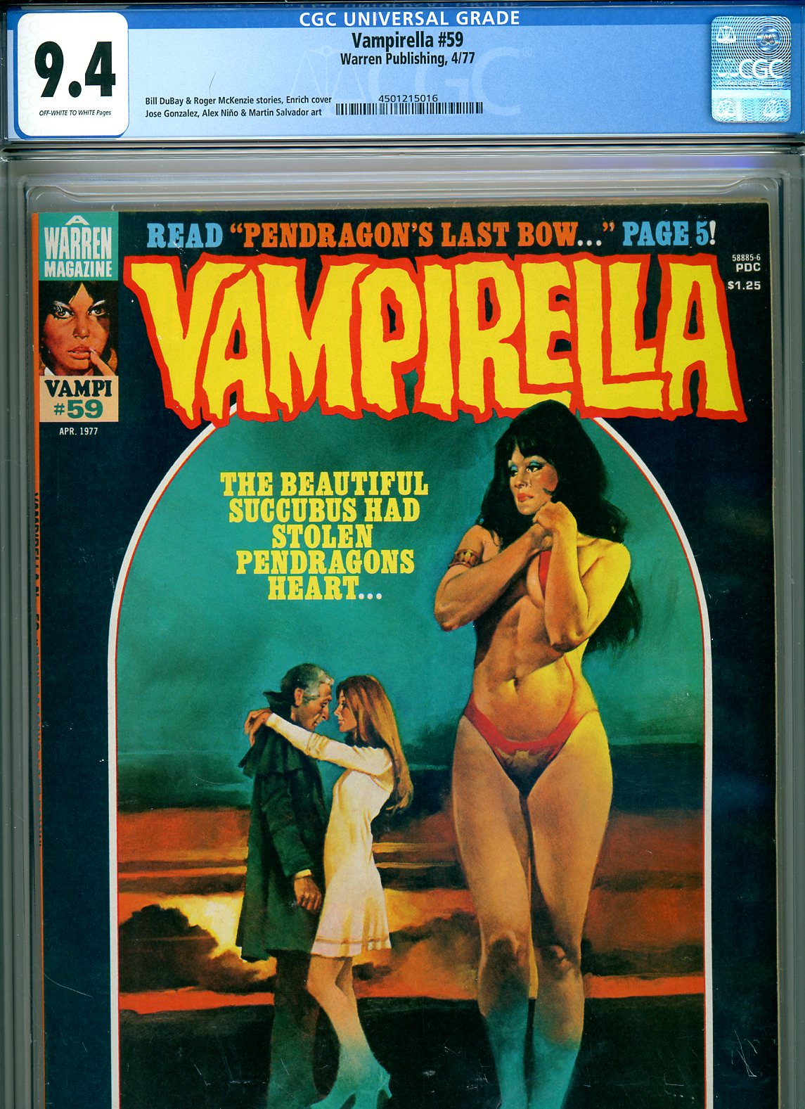 Vampirella #59 CGC 9.4 ow/w