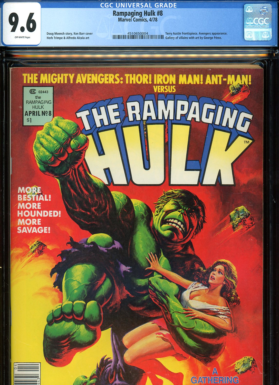 Rampaging Hulk #8 CGC 9.6 ow