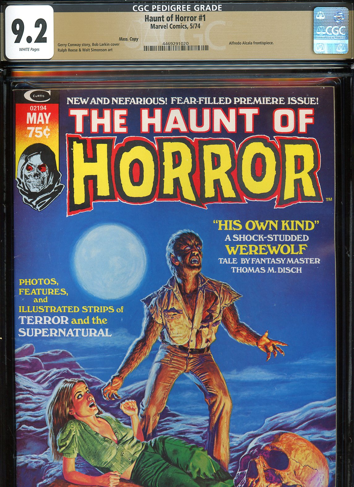 Haunt of Horror #1 CGC 9.2 w Mass. Copy