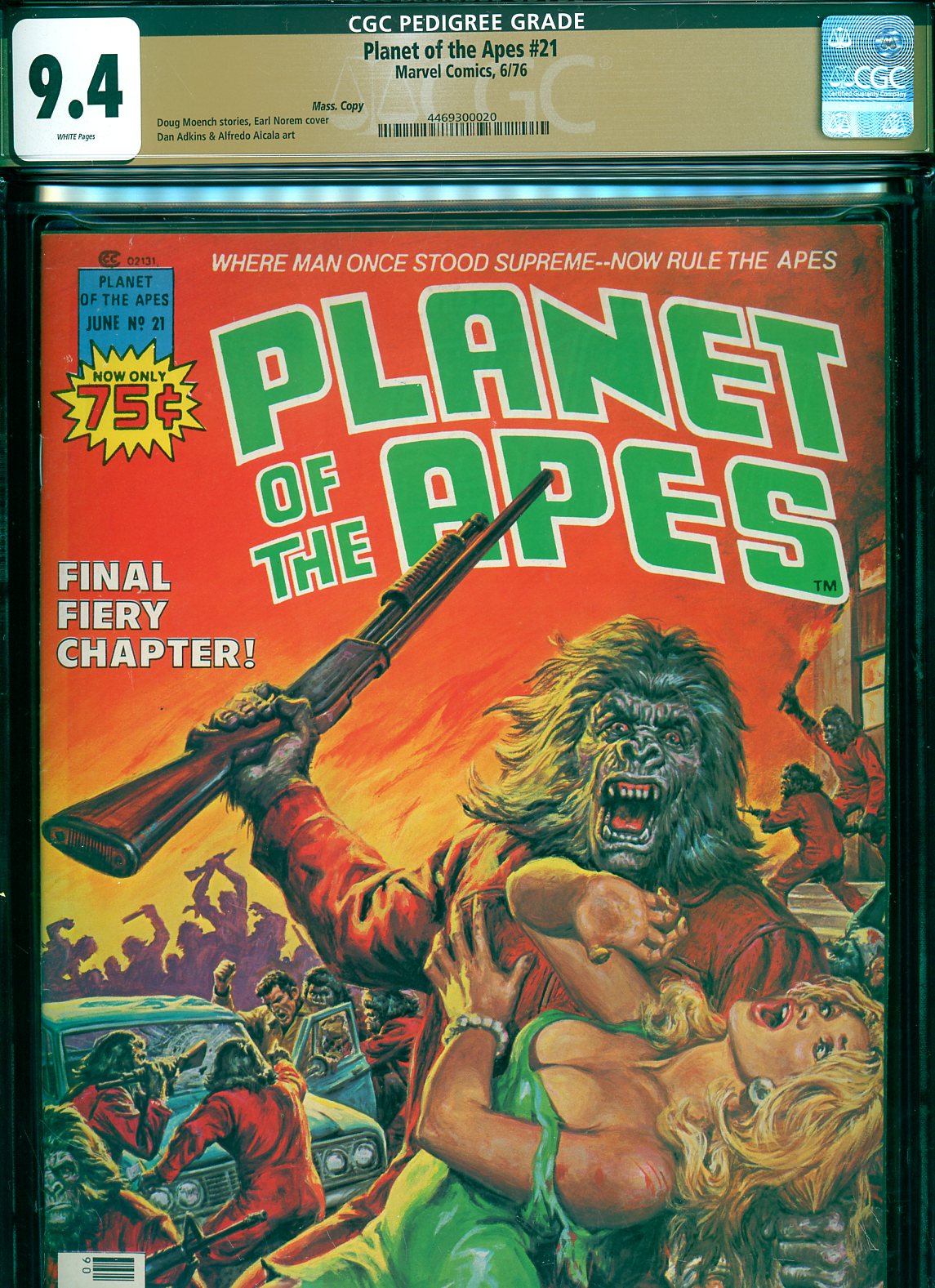 Planet of the Apes #21 CGC 9.4 w Mass. Copy