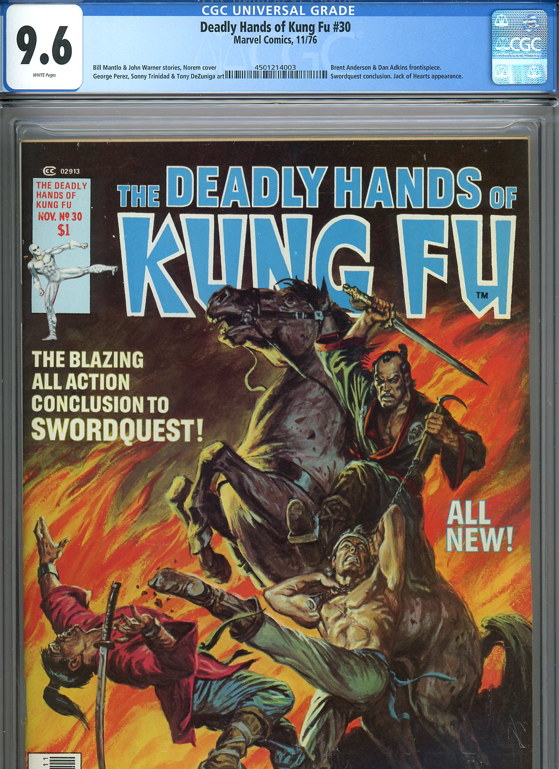 Deadly Hands of Kung Fu #30 CGC 9.6 w