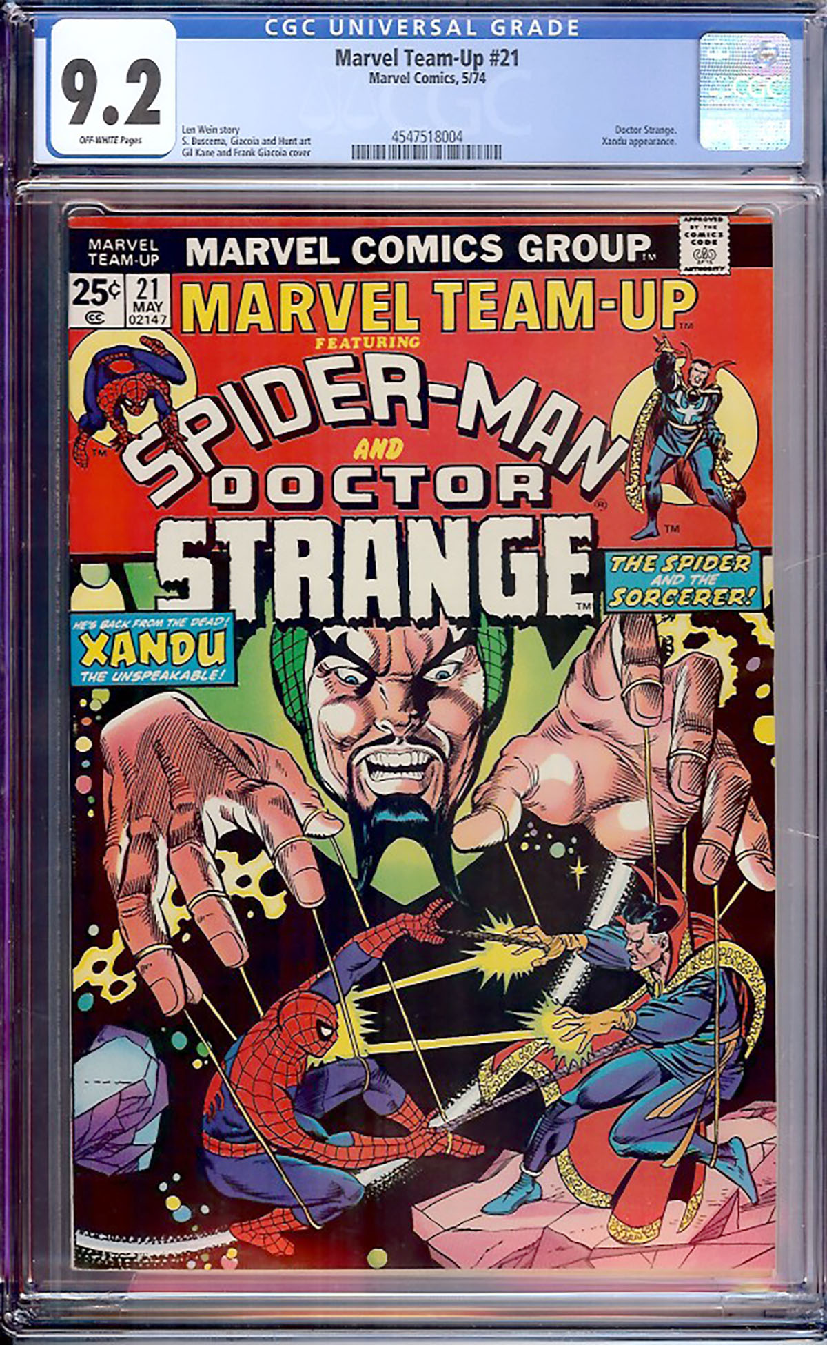 Marvel Team-Up #21 CGC 9.2 ow