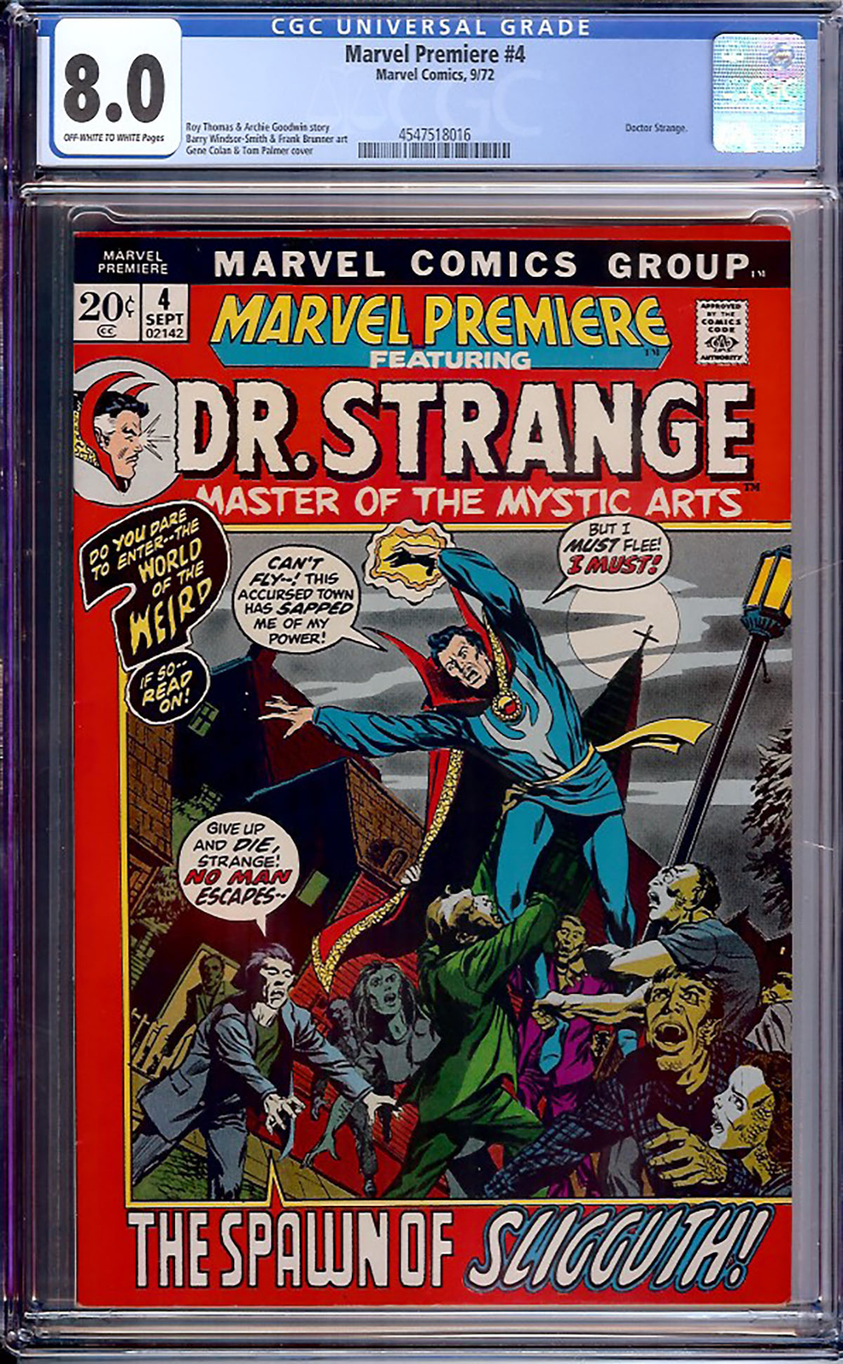 Marvel Premiere #4 CGC 8.0 ow/w