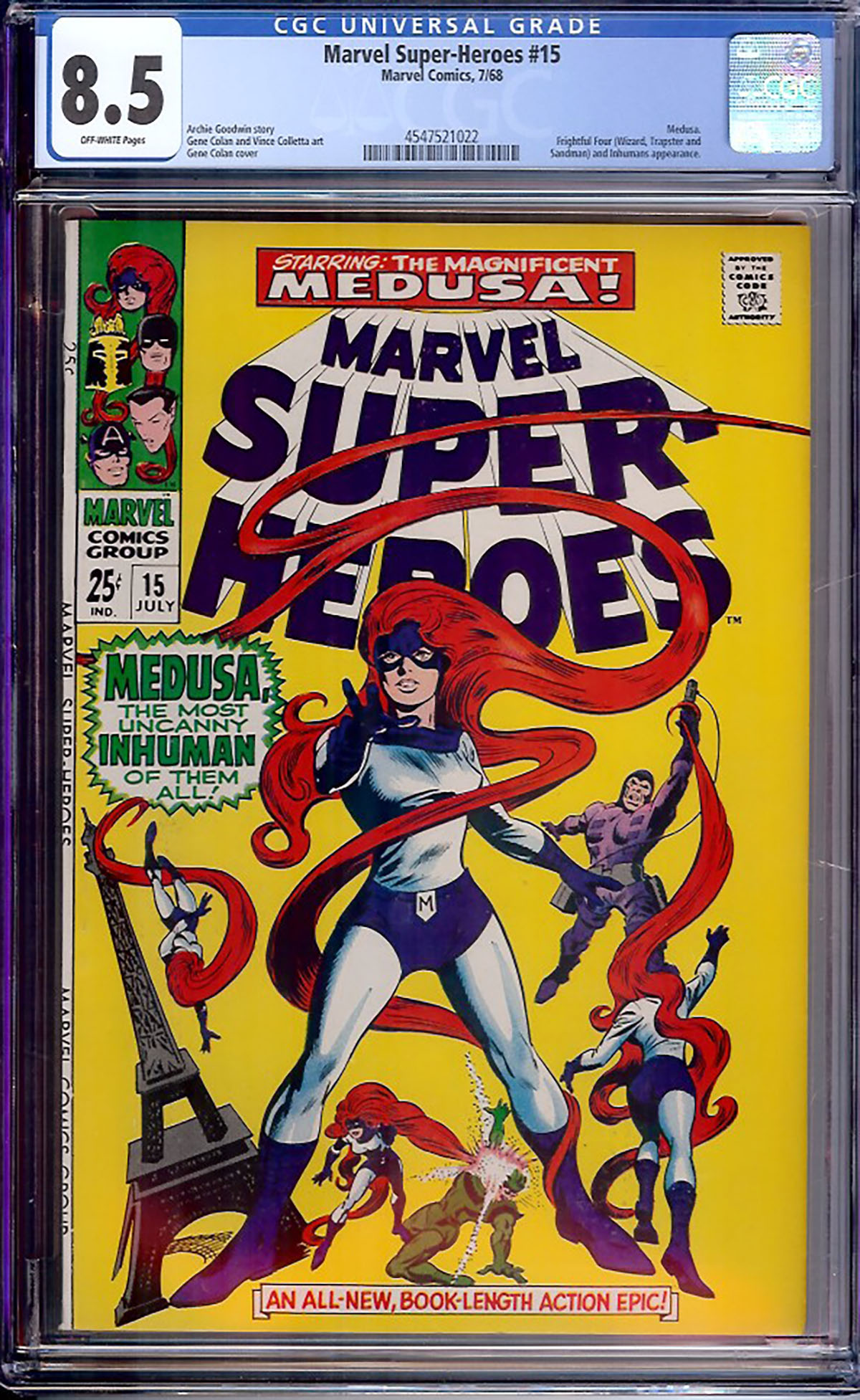 Marvel Super-Heroes #15 CGC 8.5 ow