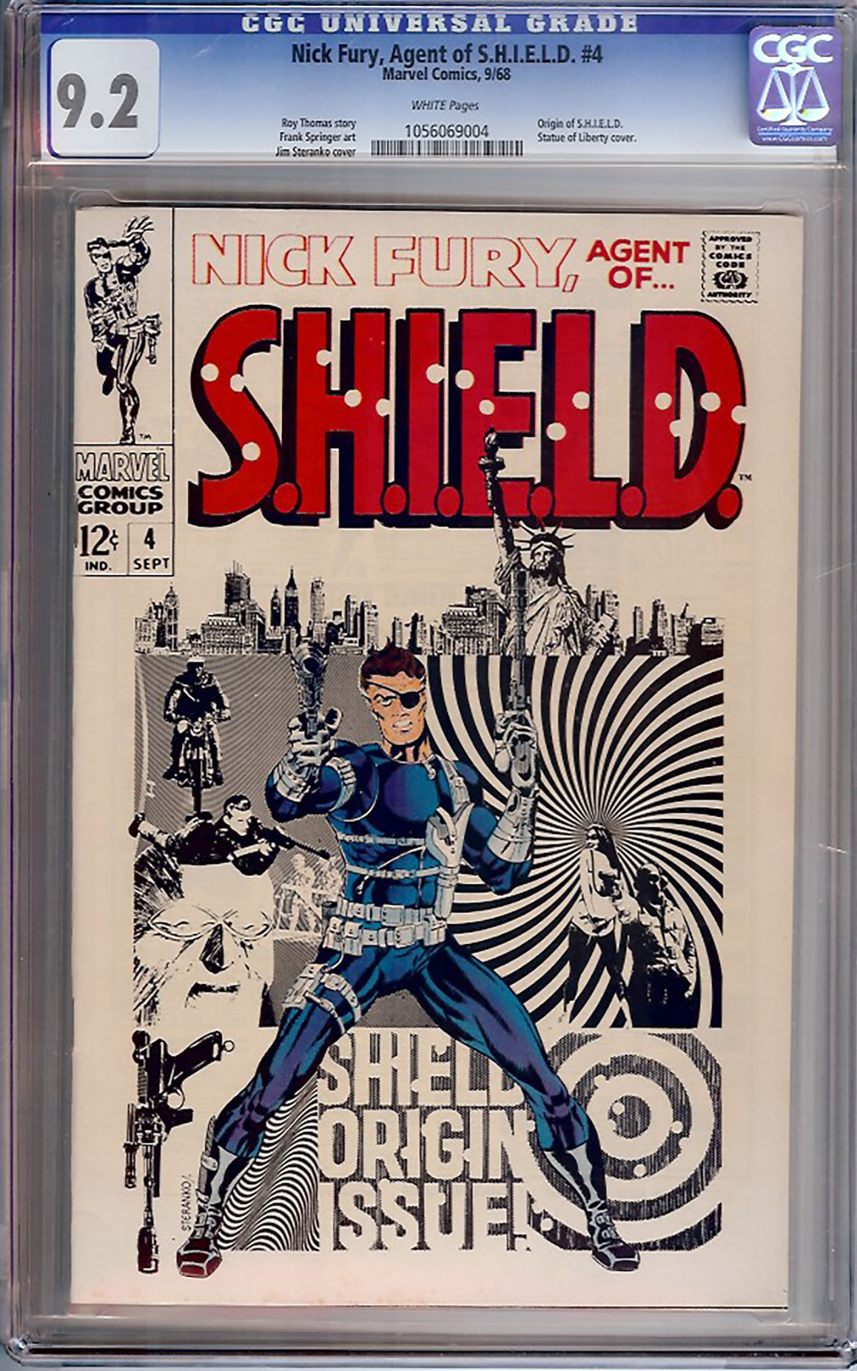 Nick Fury, Agent of SHIELD #4 CGC 9.2 w