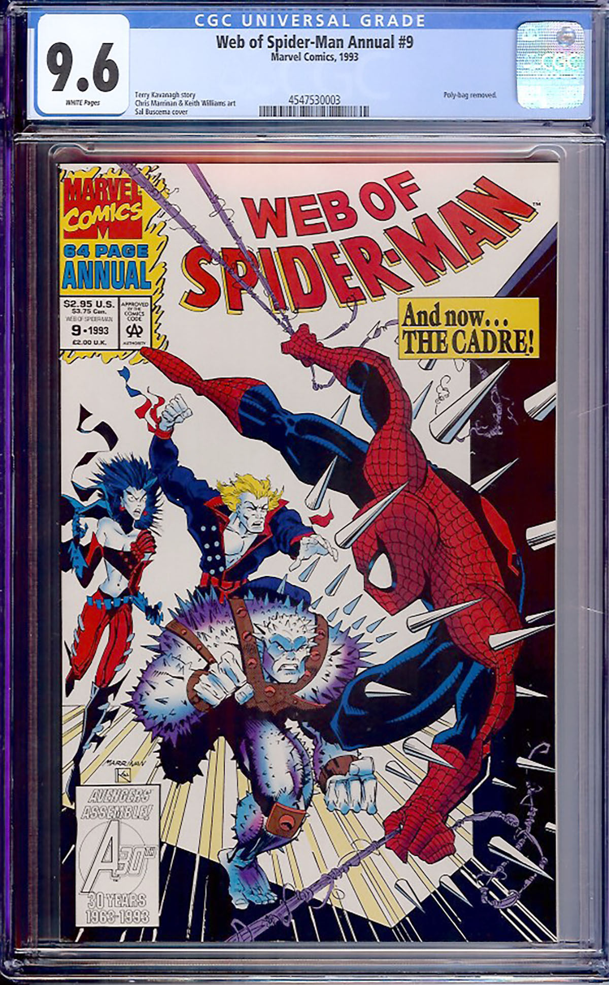 Web of Spider-Man Annual #9 CGC 9.6 w