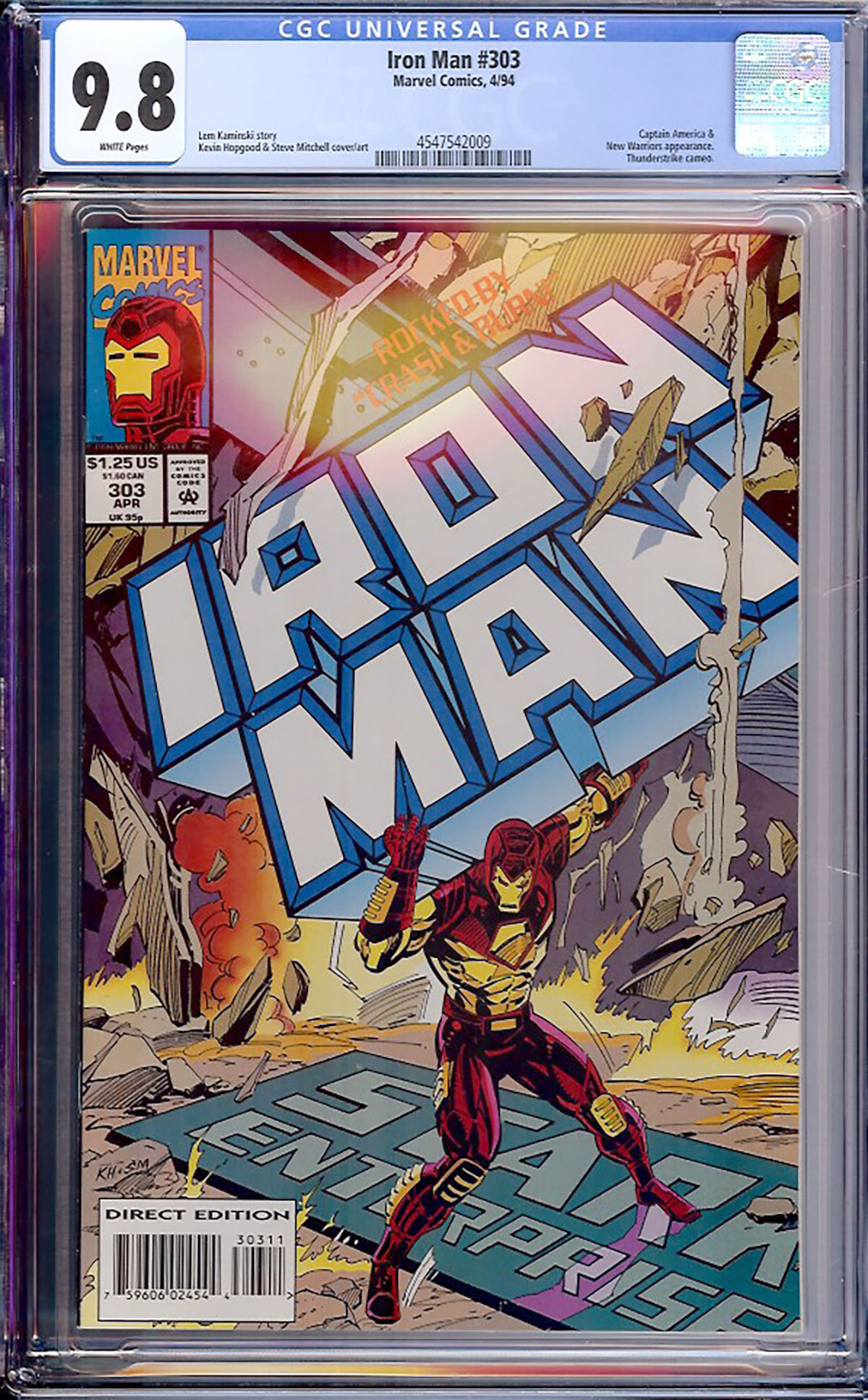 Iron Man #303 CGC 9.8 w