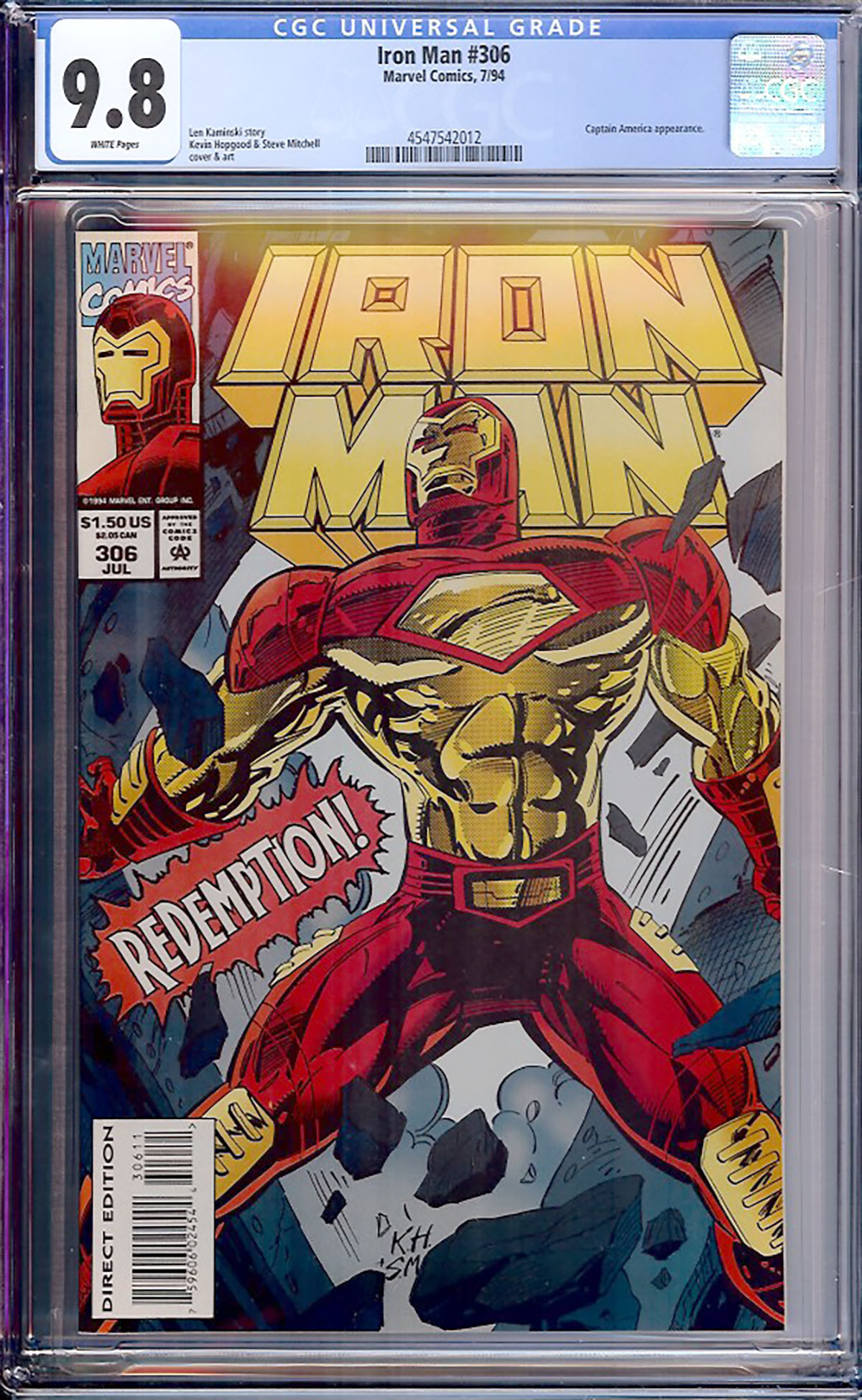 Iron Man #306 CGC 9.8 w