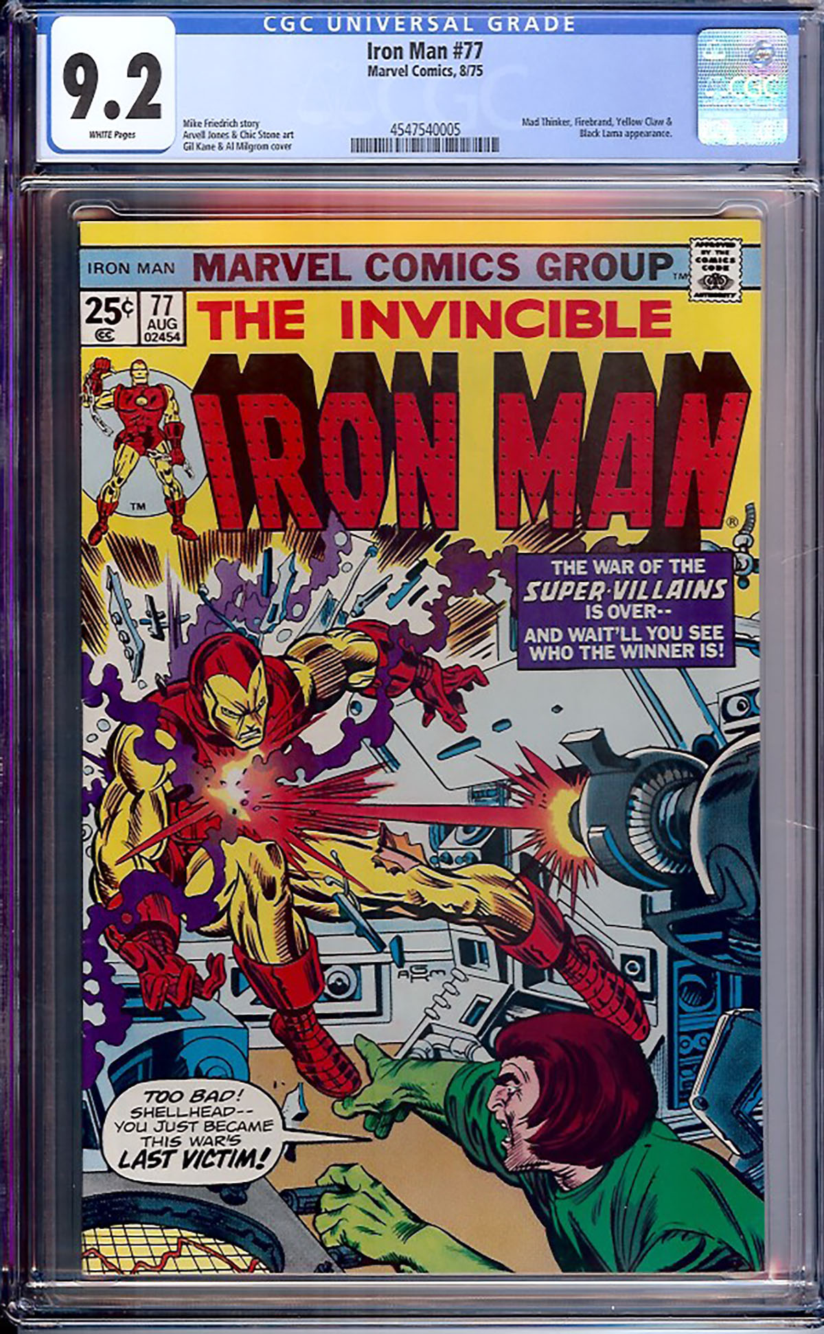 Iron Man #77 CGC 9.2 w