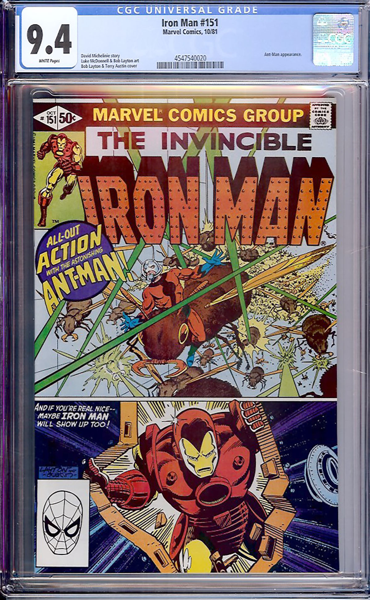 Iron Man #151 CGC 9.4 w