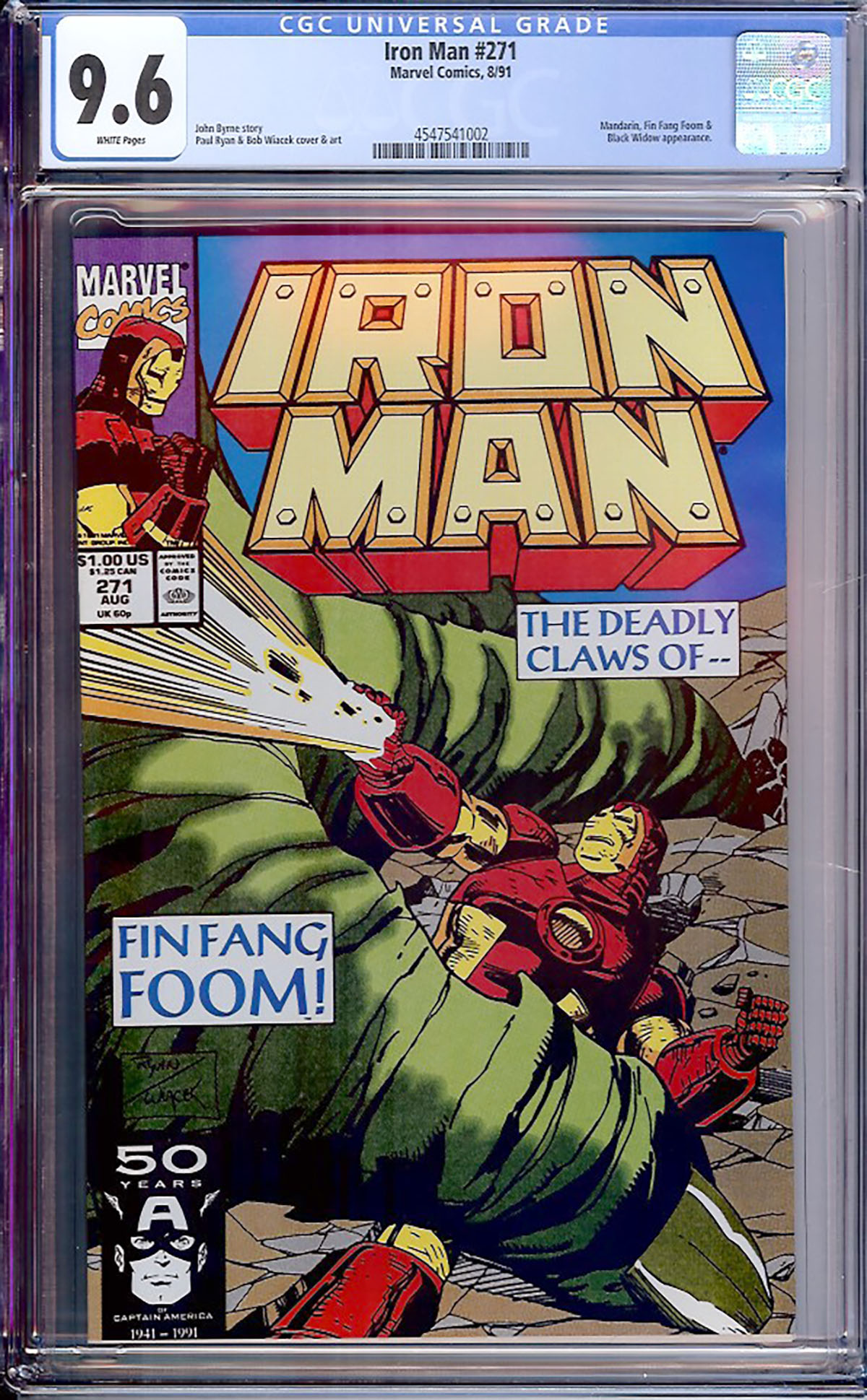 Iron Man #271 CGC 9.6 w