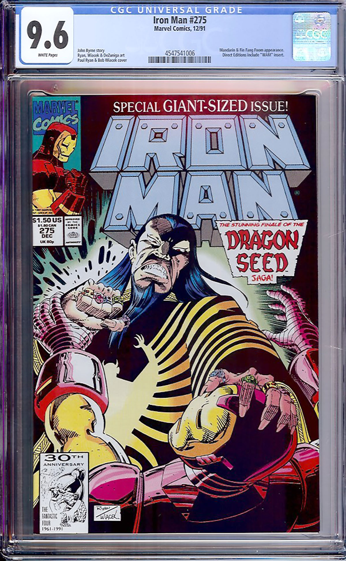 Iron Man #275 CGC 9.6 w