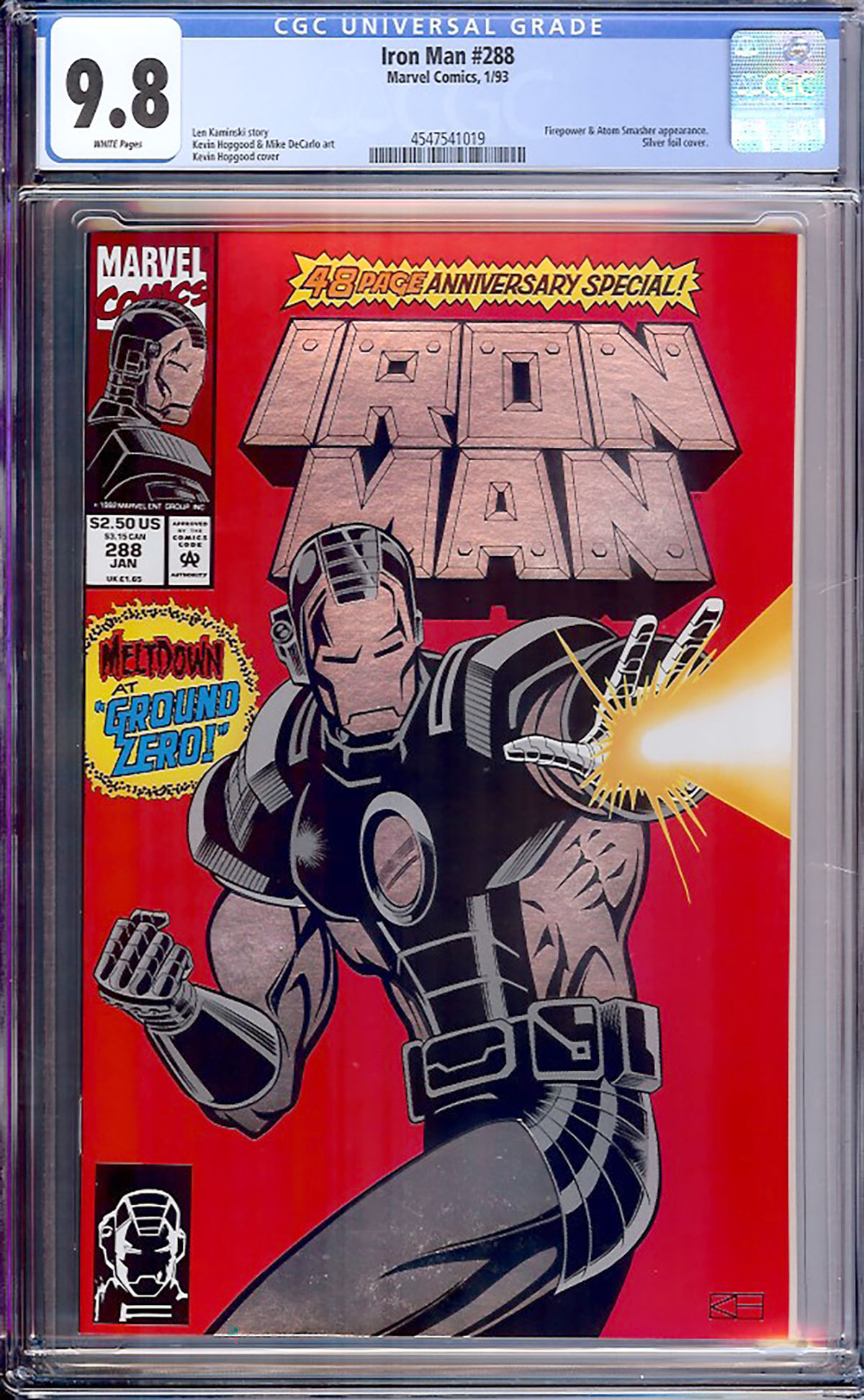Iron Man #288 CGC 9.8 w