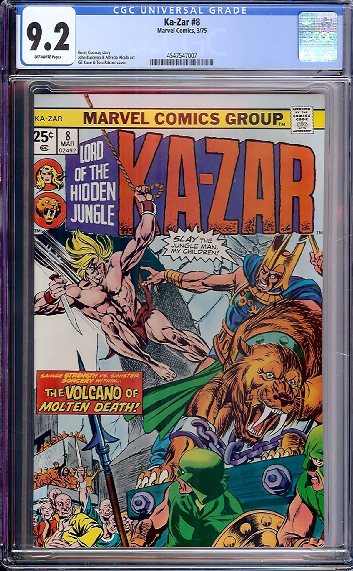 Ka-Zar #8 CGC 9.2 ow